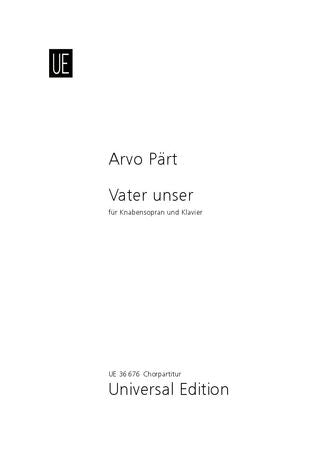 Pärt: Vater unser for children's choir and piano