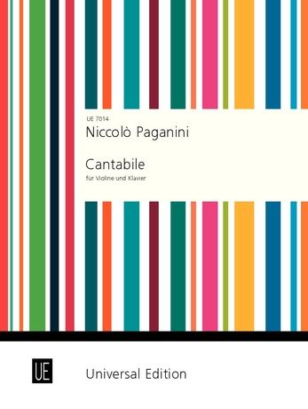 Paganini: Cantabile for violin and piano in D major