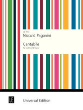 Paganini: Cantabile for violin and piano in D major