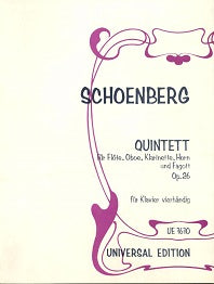 Schoenberg Wind Quintet Op.  26 Arr. Piano 4 Hands