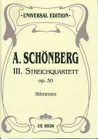 Schoenberg String Quartet No. 3 Parts