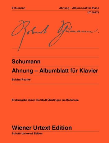 Schumann: Ahnung - Albumblatt for piano