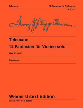 Telemann 12 Fantasies for violin