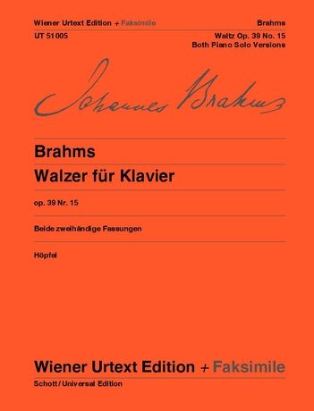 Brahms: Waltzes for piano - op. 39/15