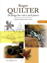 Quilter 18 Songs for Low Voice and Piano