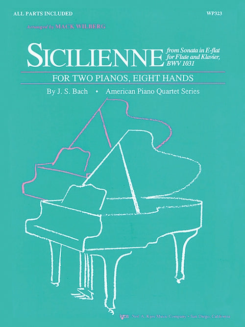 Bach Sicilienne for Four Pianists