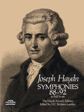 Haydn Symphonies 88-92 in Full Score: The Haydn Society Edition