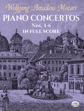 Mozart Piano Concertos Nos. 1-6 in Full Score